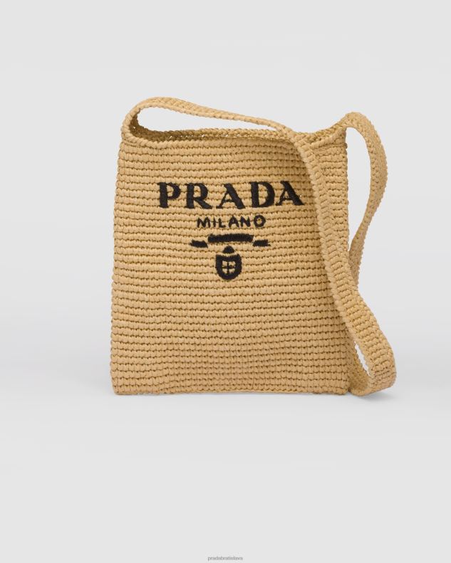 Prada tašky prirodzené ženy háčkovaná taška 602LP643