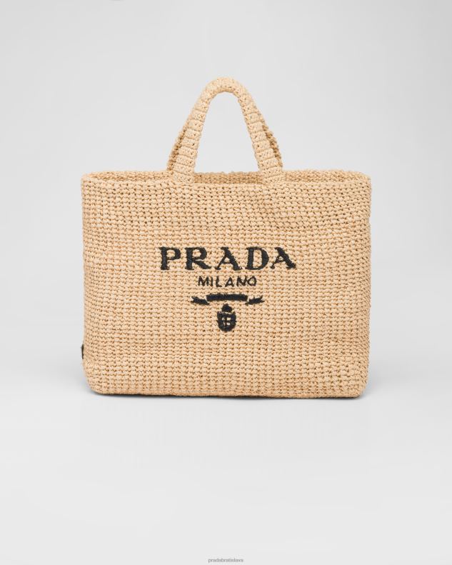 Prada tašky prirodzené ženy háčkovaná kabelka 602LP648