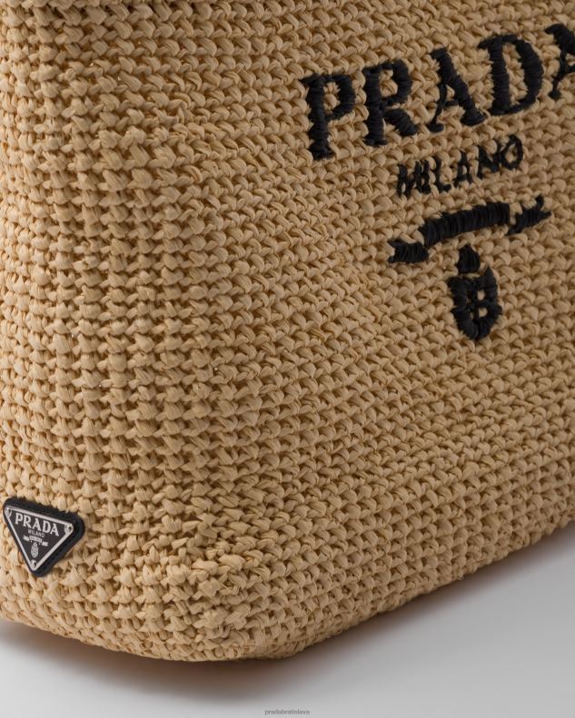 Prada tašky prirodzené ženy háčkovaná kabelka 602LP648