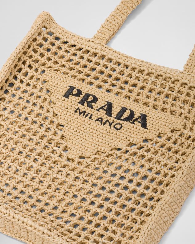 Prada tašky prirodzené ženy háčkovaná kabelka 602LP649